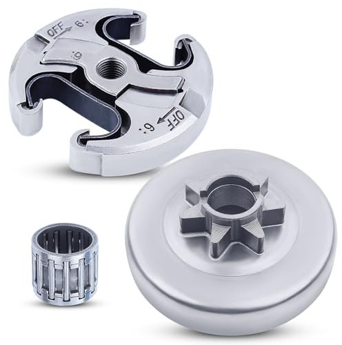 Kit de 3 rodamientos de tambor de embrague 7T for motosierra Husqvarna 455 460 Rancher, repuestos for 537291702