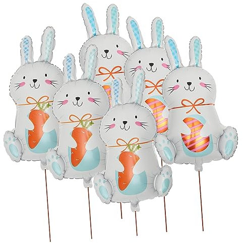 ERINGOGO 6stücke Niedliche Cartoon Osterhasen Ballons Dekorative Luftballons Für Ostern Kindergeburtstage Partys Fotokulisse Und Partydesign