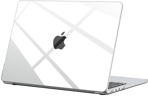 BlueSwan Hülle Kompatibel mit 16 Zoll MacBook Pro M5 M4 M3 M2 M1, 2026 2024-2021 Glatt Schützende Hartschale Snap Case Cover Transparenter Hartschalenkoffer – Kristallklar