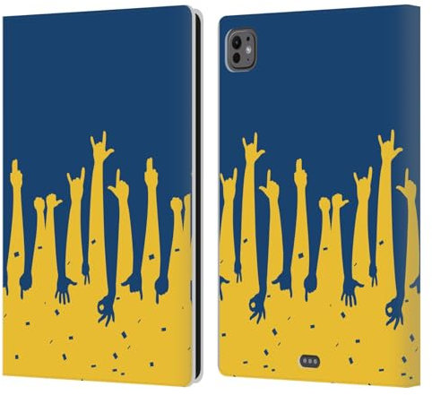 Head Case Designs Gestes Manuels À L'énvers Étui Portefeuille en Cuir Compatible avec Apple iPad Pro 11 M4/M5 2024/2025