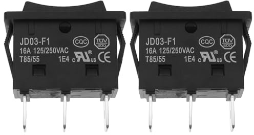 SG Store 2 Pezzi KCD4-3NC 16A Interruttore A Bilanciere In-out 3 Pin 3 Posizioni Doppio Lato Momentaneo
