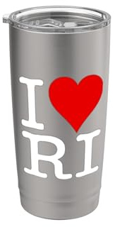 I Love Heart Rhode Island RI Stainless Steel Insulated Tumbler
