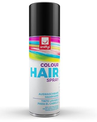 Smiffys Laque coloration des cheveux, noir, 125ml