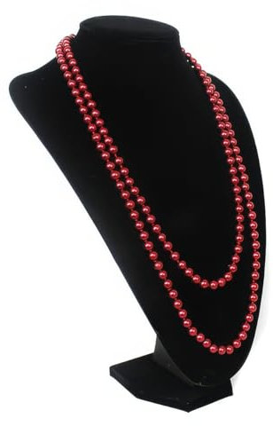 Yudu Schmuckbüste Dekobüste Schmuckhalter Kettenhalter Schmuckständer Samt schwarz H:35cm