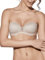 Selene, Reggiseno Donna a Fascia, con Coppe Pre-Formate, Ferretto e Trasparenze, Spalline Inseribili, Collezione Esmeralda, Colore Terra, Taglia 5C