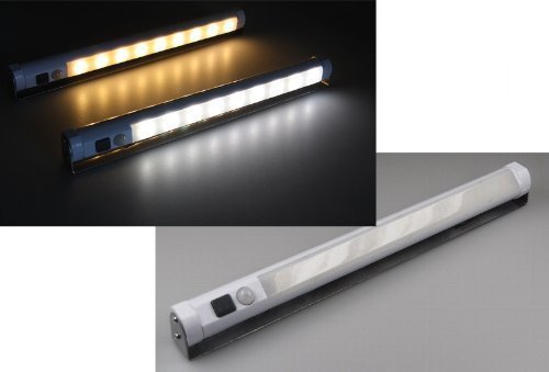 2 Stück Unterbauleuchte Bewegungsmelder Batterie 9 SMD LED 80lm weiß Weg 2 x Leuchte Lampe
