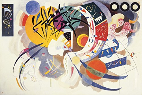 1art1 Wassily Kandinsky Poster Dominante Kurve, 1936 Bilder Leinwand-Bild Auf Keilrahmen | XXL-Wandbild Poster Kunstdruck Als Leinwandbild 120x80 cm