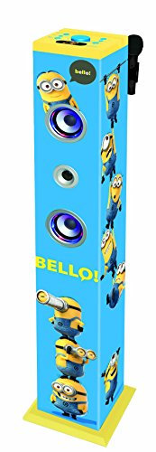 Lexibook, Ich - Einfach unverbesserlich Minions, Bluetooth Sound & Light Tower, 2 x 20 Watt Musikleistung, Sprachumschaltung, AUX IN-Buchse, K8050DES