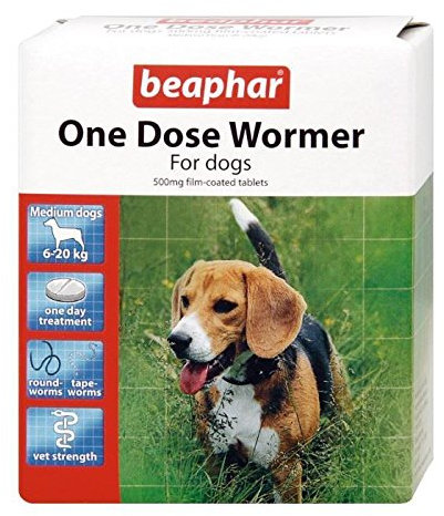 (3 Pack) Beaphar - One Dose Wormer for Small / Medium Dogs 2 Tabs