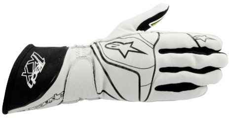 Alpinestars Kart Handschuhe, Grau/Weiß/Gelb, S