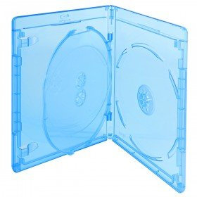 nierle Elite Premium Blu-ray 3er Hüllen, Slim 12.5 mm, Maschinen-Pack-Qualität, Transparent, Blau, 10 Stück
