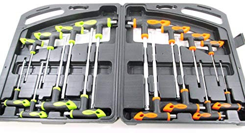 16 Piece T Handle Hex Star Screwdriver Set CRV Torx Allen Storage Case