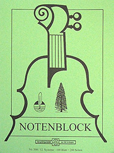 Notenblock A4 Hoch 200 Seiten Umweltpapier