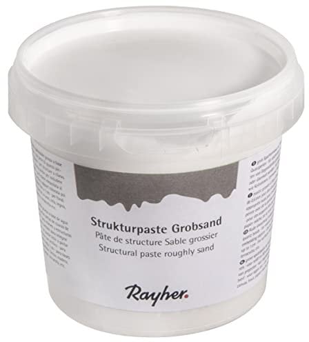 Rayher Pâte de structure gros grain, blanc, 1 pot, 500g, modelage, relief, arts créatifs-38934000, Nicht Zutreffend