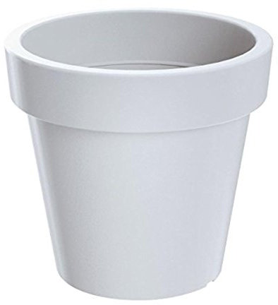 Maceta de plastico Lofly en color blanco 13,4 (largo) x 13,4 (ancho) x 12 (alto) cm