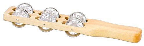 Betzold Musik - Schellenstab, Holz – Musikinstrument mit Tamburin-Schellen, Glockenstab