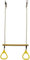 HUAWELL Wooden Trapeze with Plastic Gym Rings - Outdoor N Indoor Playground 2 in 1 Swing Set Accessories for Kids (Yellow)