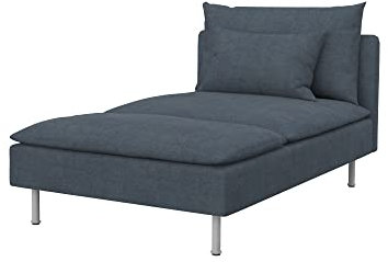 Soferia Überzug Kompatibel Mit Soderhamn Recamiere Bezug Schonbezug Chaiselongue-Bezug Husse Wasserabweisend Fleckschutz Softi Grau Anthrazit