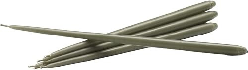 Stoff Nagel Kerzen Set, Wachs, grün, 29cm, 6