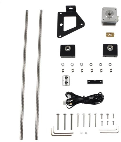 BCZAMD Creality Ender 3 V2 Upgrade-Teile Dual-Z-Achsen-Set Dual-Z-Spannung mit Riemenscheiben-Leitspindelsatz für Ender 3 3D-Drucker Einzelmotor Dual-Z-Achse not for K1 Max