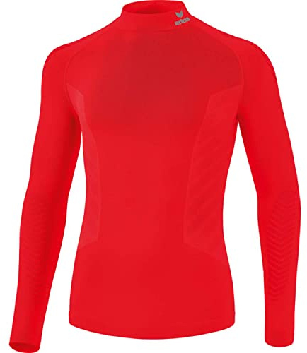 Erima Longsleeve avec col Montant Athletic Mixte Adulte -XXXS - Rouge