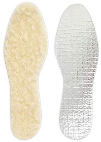 Berckland AluTherm Lammfell natur - Lammfell mit Alu-Isolierung -Made in Germany Extra warme Einlegesohle für Freizeit, Arbeit, Wandern - Bequeme Wintersohle in Gr.38