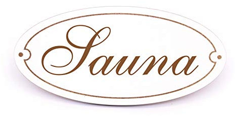 Schild Türschild Oval - Sauna - selbstklebend graviert Dekoschild 15x7cm