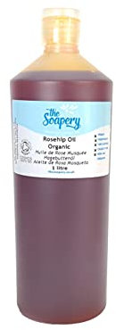 Rosehip Oil Organic 1 litre - Cold Pressed, Raw, Pure, Unrefined