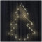 com-four® XXL Weihnachtsbaum mit Timer-Funktion - LED Baum als dekorativer Aufhänger zu Weihnachten - Batteriebetriebene Weihnachtsdekoration für Innen und Außen (Baum silberfarben)