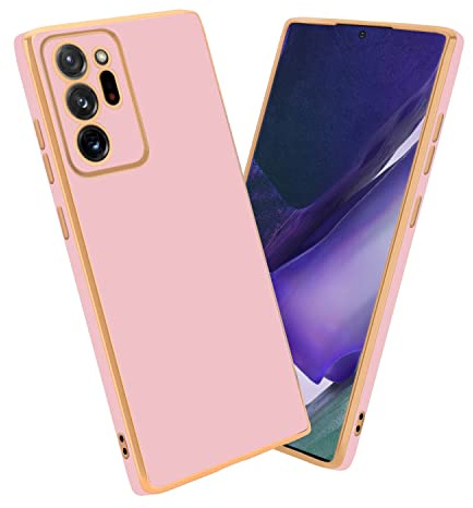 Cadorabo Hülle kompatibel mit Samsung Galaxy NOTE 20 ULTRA Schutzhülle TPU Silikon Case Liquid Design mit Kameraschutz Slim Kratzfest Gummi mit Rundumschutz Case Hülle für Galaxy NOTE 20 ULTRA in Rosa