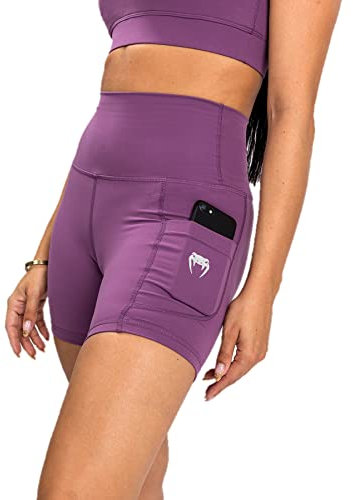 Venum Essential Women's Bike Shorts - Dunkle Orchidee/Gerbürstetes Silber - L