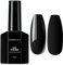 TOMICCA Gel Nail Polish, 15ml Black Gel Nail Polish, Long Lasting High Glossy Nail Varnish, Chip Resistant Nail Art Manicure Salon DIY at Home