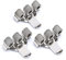 FAMIDIQGO 3 Pcs Pen Holder with 3 holes, Pen Holder Pocket Clip, Double Metal Pen Holder for Pocket Clip, Ideal for Home, Office, Doctors, Nurses (Silver)