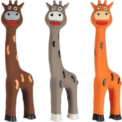 Flamingo Spielzeug Mon Giraffe Mehrfarbig – Mit Squeaker für Extra Spielspaß, Langlebig und Ideal für Hunde!