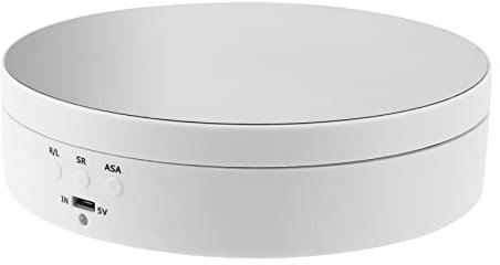 Qwertfeet 360 Degree Rotating Turntable Stand Photography Props Studio Photo Background Stand (White)