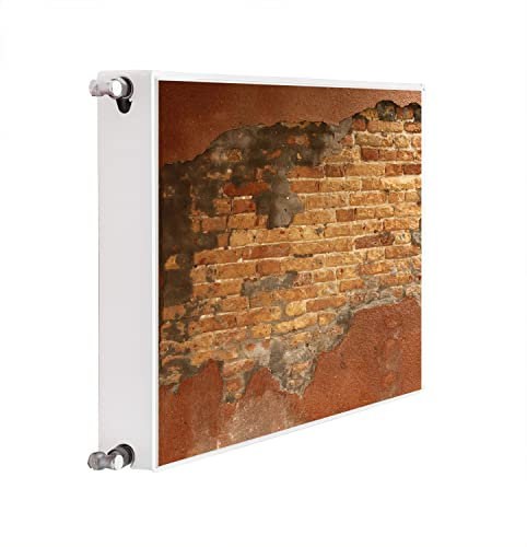 DarHaus Magnet Heizkörperverkleidung Heizkörperabdeckung Heizung Schutz, 60x60 Motiv Ziegel