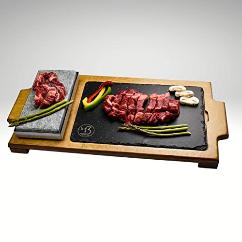 Pietra per carne da 10 x 20 cm Modello Menu con Piatto di Lavagna 20 x 30 Personalizzato