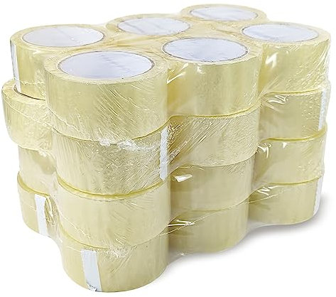 versando Lot de 24 rouleaux de ruban adhésif transparent 48 mm de large x 66 m de long