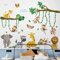 HGDESIGN® Wandtattoo Wandaufkleber Wald Tiere Dschungel Affe Faultier Koala Tiger Löwe Zoo Wandsticker Kinderzimmer Babyzimmer Kind Baby Junge Mädchen Wanddeko (C)