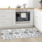 Thedecofactory AZULEJOS Vinyle - Tapis de Cuisine Carreaux de Ciment Noir 45x120