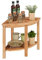 Relaxdays Bambus Eckregal, Küche & Bad, HBT 42 x 55 x 39,5 cm, Standregal, Küchenregal stehend für Arbeitsplatte, Natur