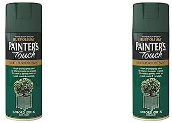 Rust-Oleum AE0050006E8 400ml Painter's Touch Spray Paint - Oxford Green Satin (Pack of 2)