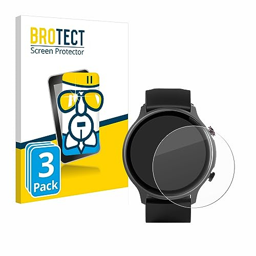 BROTECT (3 Stück Schutzglas für Hama Fit Watch 6910 Schutzfolie Made in Germany Panzer Folie Glas Displayschutz [Kratzfest 9H, Anti-Fingerprint]