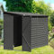 Panana Galvanized Metal Steel Garden Shed Outdoor Bike Storage House Tools Shed Utility Tool Storage L144cm x W 270cm x H 202cm，Can Put 4 Bicycles (C)