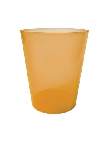TELEVASO - 500 uds - Vaso Sidra 480 ml Reutilizable Ligero - Polipropileno (PP) - Color naranja - Vaso ecológico Libre de BPA,