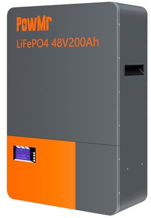 PowMr 48V 200Ah LiFePO4 Lithium Batterie, 9600W Wall Mounted LiFePO4 Akku mit 100A BMS und 4000-15000 Zyklen, Perfekter für Solar, Haushalt, Solaranlage, RV, Wohnmobile, Boot, Camping, Off-Grid
