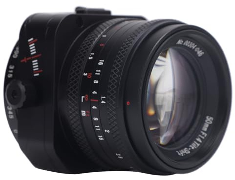 50 Mm F1,4 APS C Rahmen Kameraobjektiv, Große Blende, Manueller Fokus, Festes Objektiv, Kamera Tilt Shift Objektiv für M4/3 Anschluss, für G1 G2 E-PL1 E-PL2 Kameras