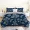 Linfye Bettdecke 240x220 cm, Böhmisches Blau Bettdecke 220x240 4 Jahreszeiten, Graue Pflanzen Steppdecke Waschbar Bettdecken, Vierjahreszeiten Schlafdecke Ganzjahresdecke mit 2 Kissenbezug 80x80cm