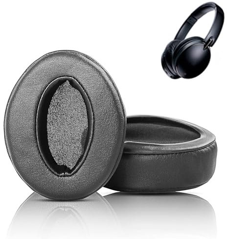 ACCOUTA Almohadillas compatibles con los Auriculares JVC HA-S78BN HA-S87BN HA-S88BN HA-S90BN. Reemplazo de Almohadillas para Auriculares con Cuero de proteína más Suave y Espuma de Memoria