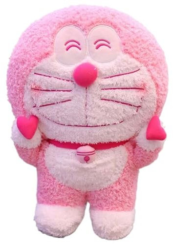 Newhope Dorae-mon Plüschtier Kuscheltier Stofftier Gefüllte Plüschpuppe Kinderspielzeug Plüschtiere für Kinder Mädchen Jungen Bett Kinderzimmer Dekor Themed Geburtstag Party Supplies 40cm-Rosa